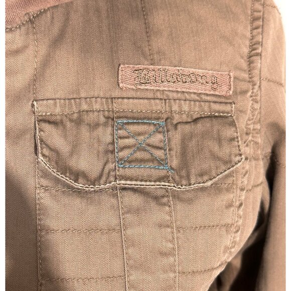 Billabong Jacket, Brown, Zipper, Distressed, Hood, Size Small - Picture 10 of 15